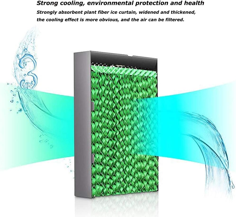 Pedestal Fans Portable Evaporative Air Cooler with Fan&Humidifier, Indoor Tower Fan 3 air speeds: H/M/L, Oscillation Feature 65W Low Noise