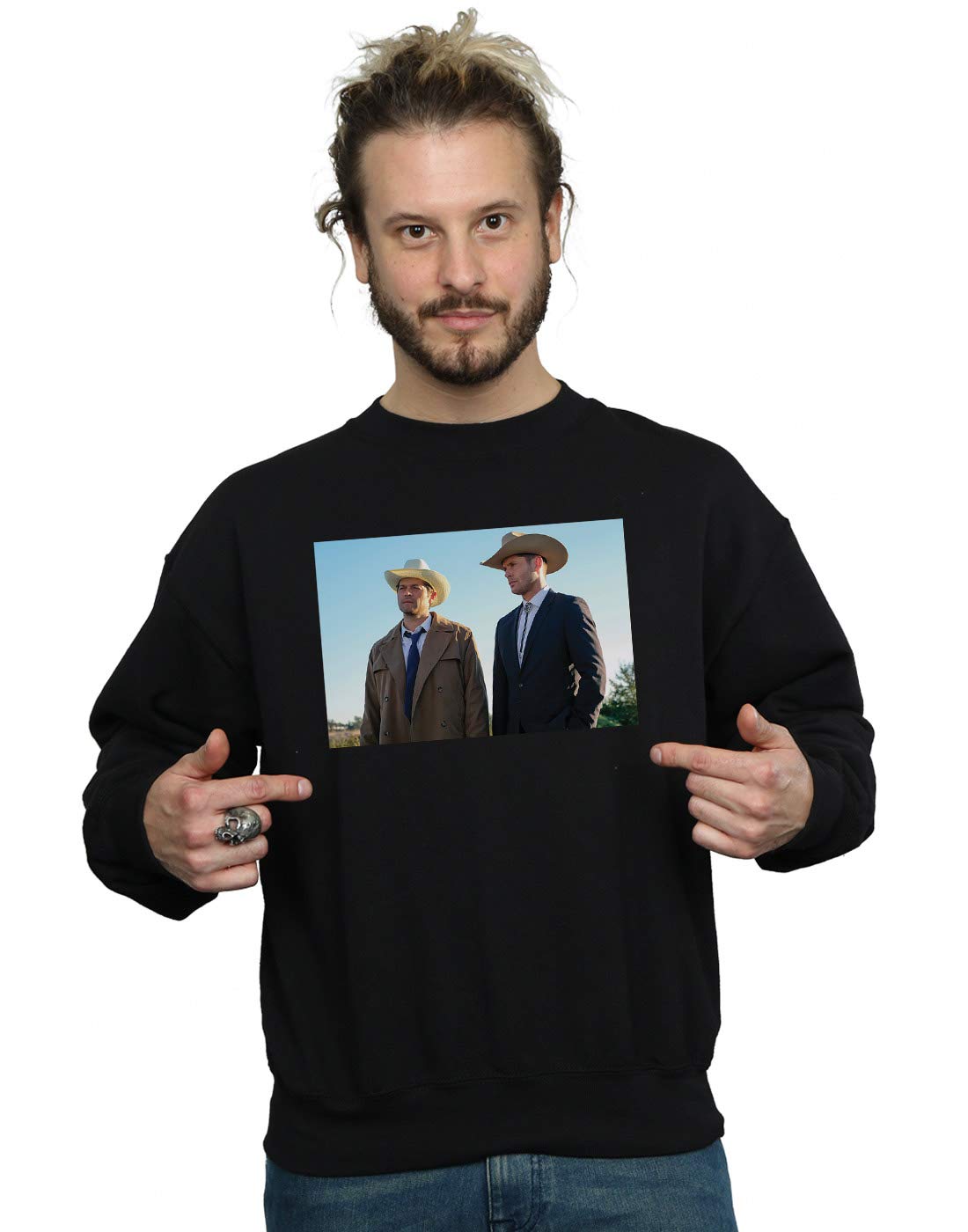 Absolute Cult Men's Black Supernatural Boys Sweatshirt XXXX-Large