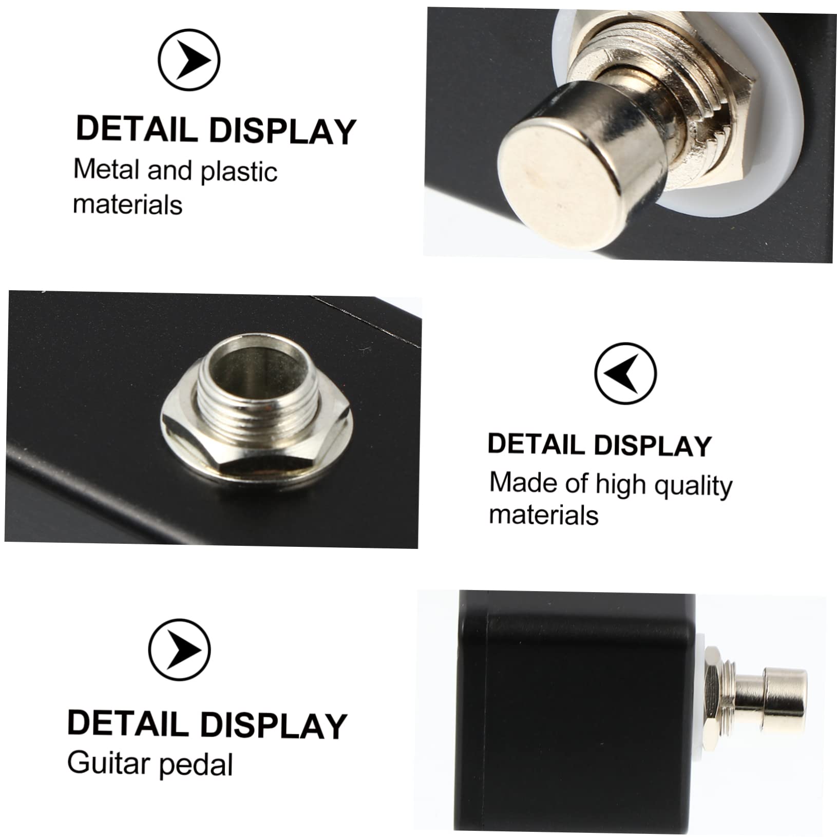 SUPVOX Guitar Foot Switch Pedal Dual Foot Controller Footswitch Guitar Pedal Switcher Sturdy Metal Shell Easy to Use