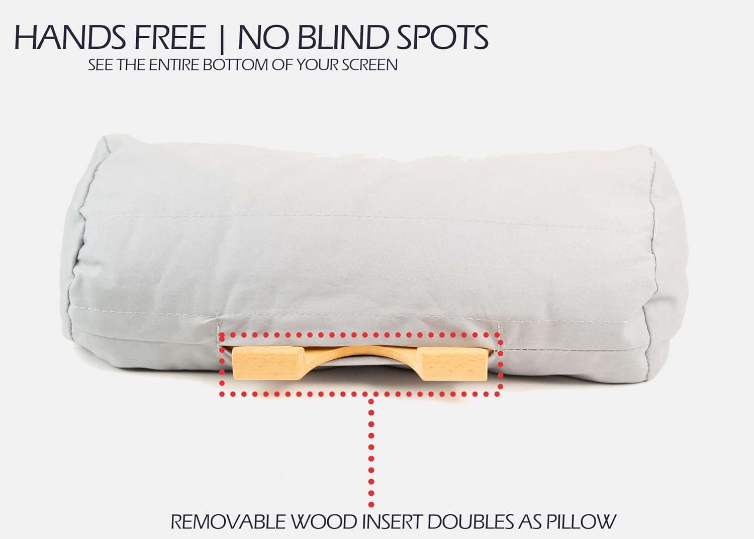 Digital Nc The Chill-ow iPad Organic Buckwheat Pillow Stand: The Ultimate Hands-Free Solution for Any Tablet or Phone. Perfect for Couch, Bed, or Table Use. (Pale Gray)