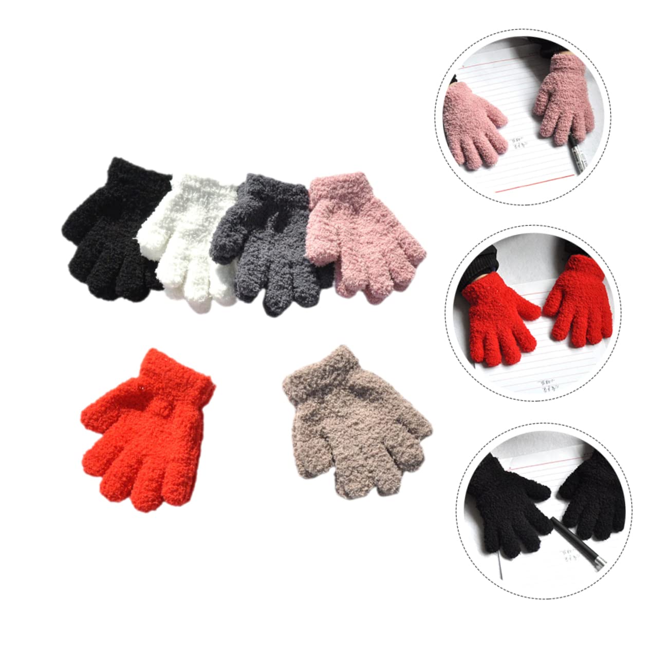 BESTYASH Guantes Anticongelante Para Exterior Frío Guantes De Lana Guantes Calefactables De Invierno Guantes De Limpieza Guantes Sin Dedos Tela Tejida
