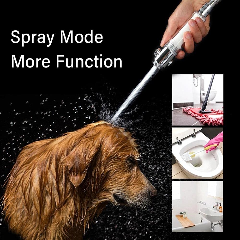 Soffione doccia a 3 modalità ad alta pressione per la cura della pelle con pulsante di arresto Ugello a spruzzo con filtro sostituibile a risparmio idrico Black-shower_Set-4