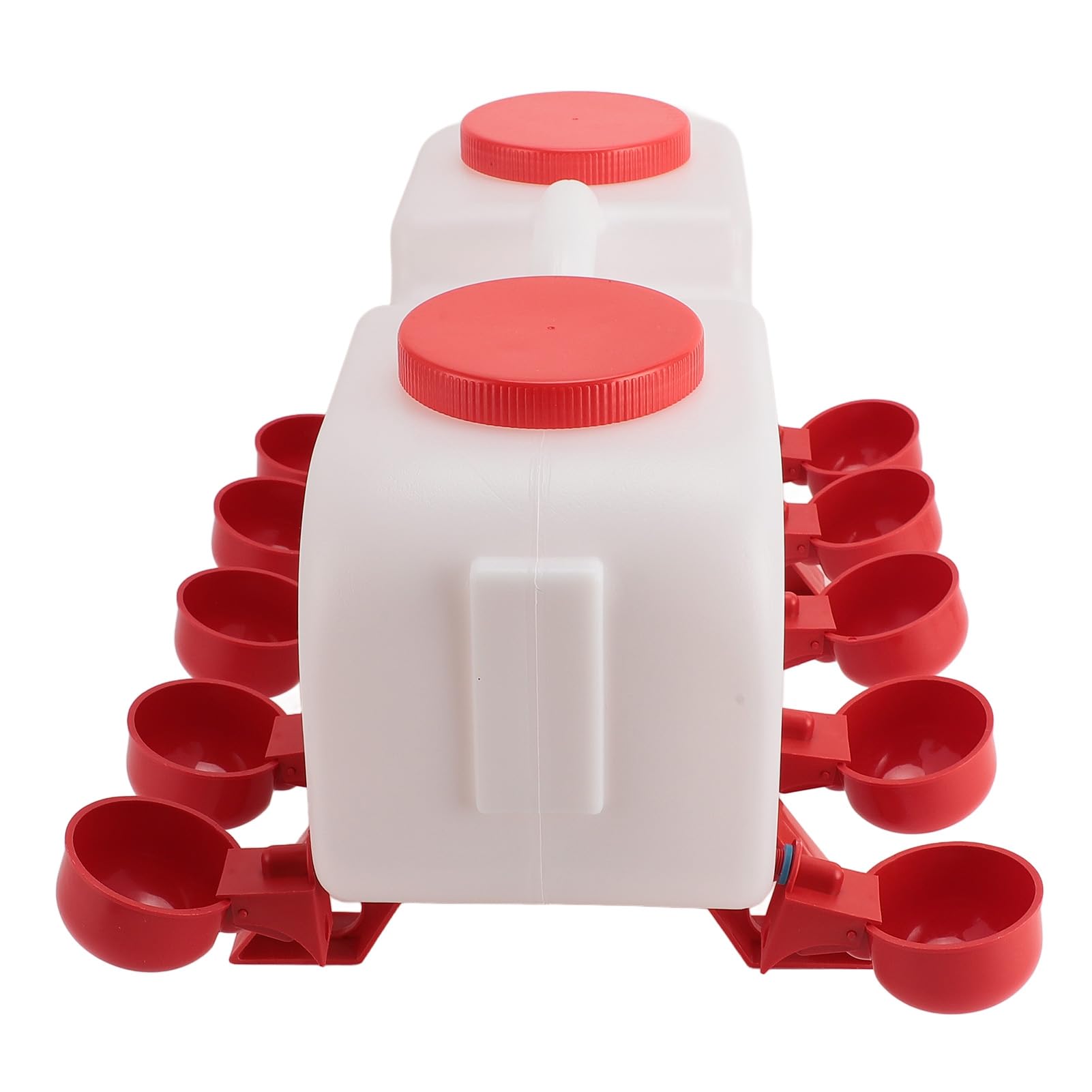 Asixxsix Abbeveratoio per Polli, Mangiatoia Semiautomatica per Pollame da 10 Litri di Grande capacità, Abbeveratoio Automatico per Polli Chiuso con 10 Tazze d'acqua per Pulcini Pappagalli Quaglie