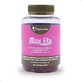Max Efa (Óleo de Linhaça, Prímula, Borragem com TCM e Vitaminas A, D3, K e E). Suplemento Menopausa/TPM 60 cápsulas