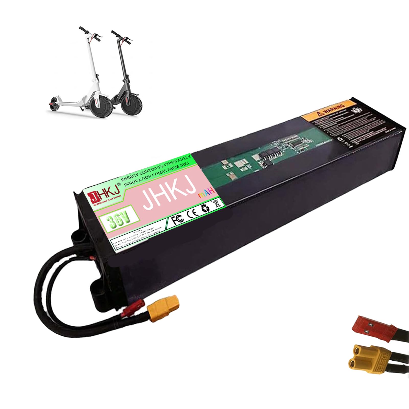 JHKJ Batterie Lithium 36V Pour Trottinette électrique – 6Ah, 7.8Ah, 9.6Ah, 9Ah – Compatible M365 Et Moteur 0-350W