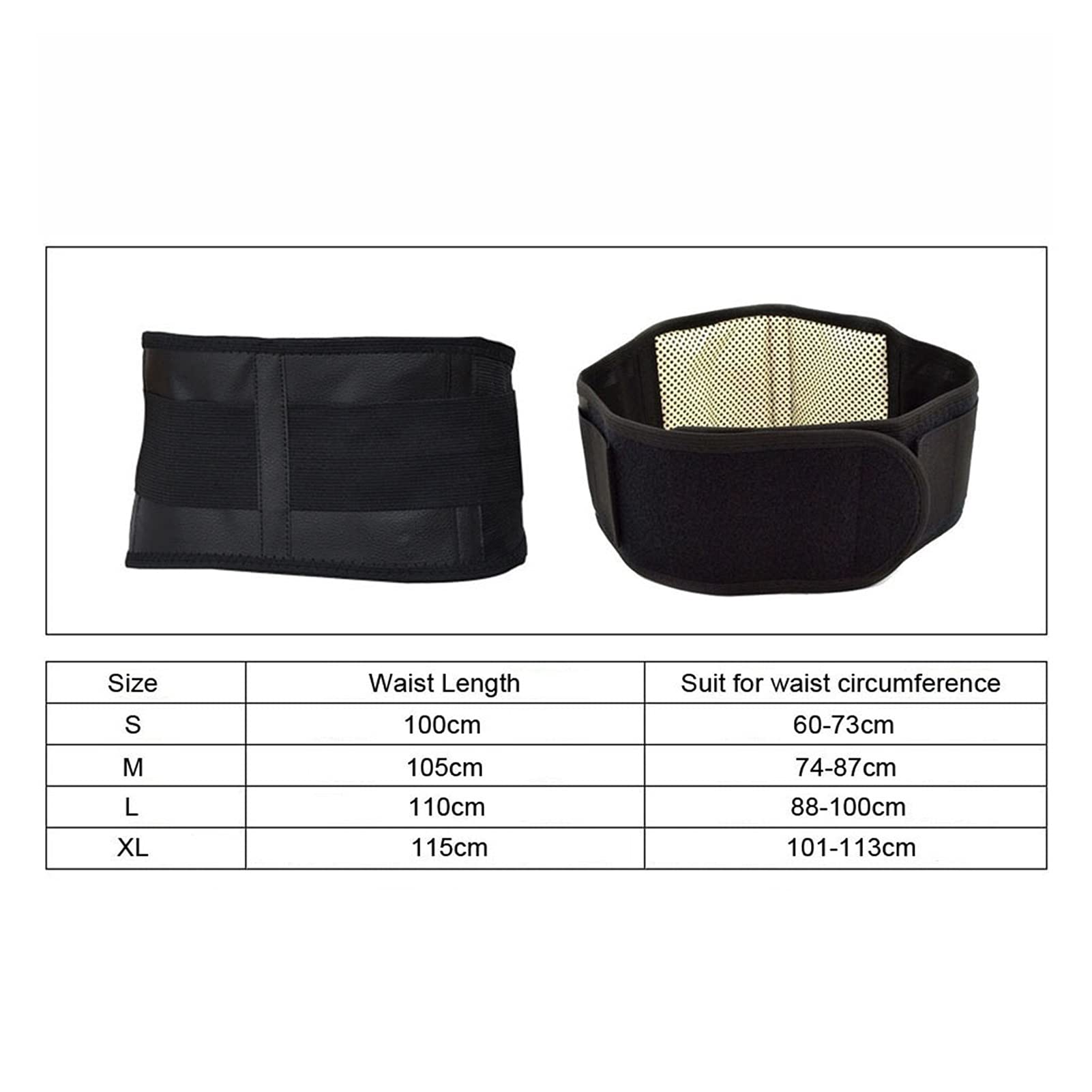 Adjustable Lumbar Support Self-heating Magnetic Therapy, Safe, Promote Metabolism, Dredge Meridians and Lumbar Support (Size : XL)