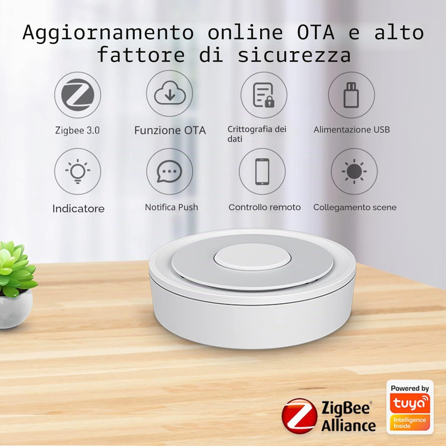 Tuya Zigbee Gateway Hub - Bridge WiFi Smart Home, centro di controllo domotico da remoto smart home per tutti i prodotti Tuya ZigBee, compatibile con Alexa Google Assistant e Smart Life App (Gateway)