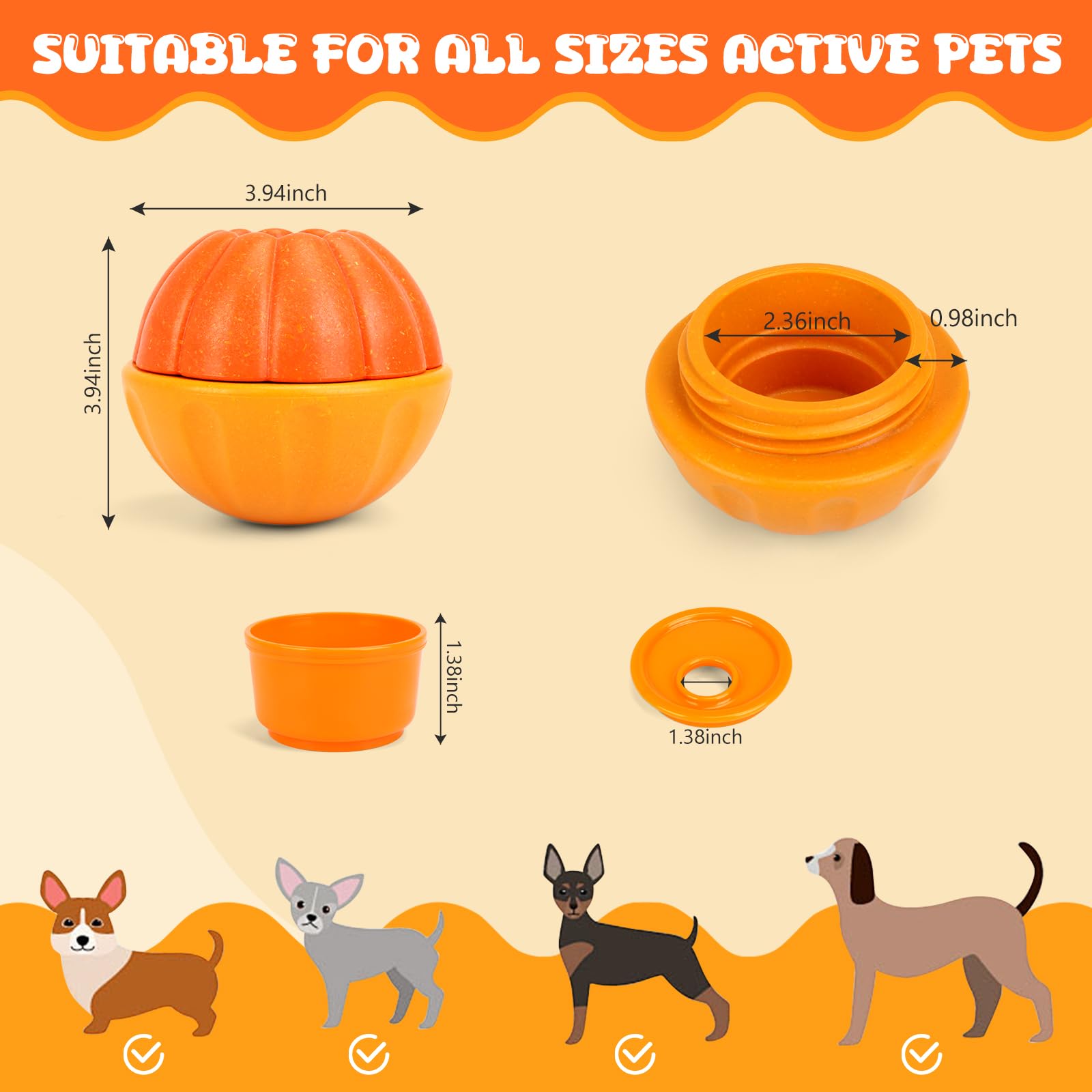 Yummy Sam Pelota de juguete para perros dispensadora de golosinas congeladas, juguetes interactivos duraderos para masticar para mantenerse ocupado para masticadores agresivos, alimentador lento para