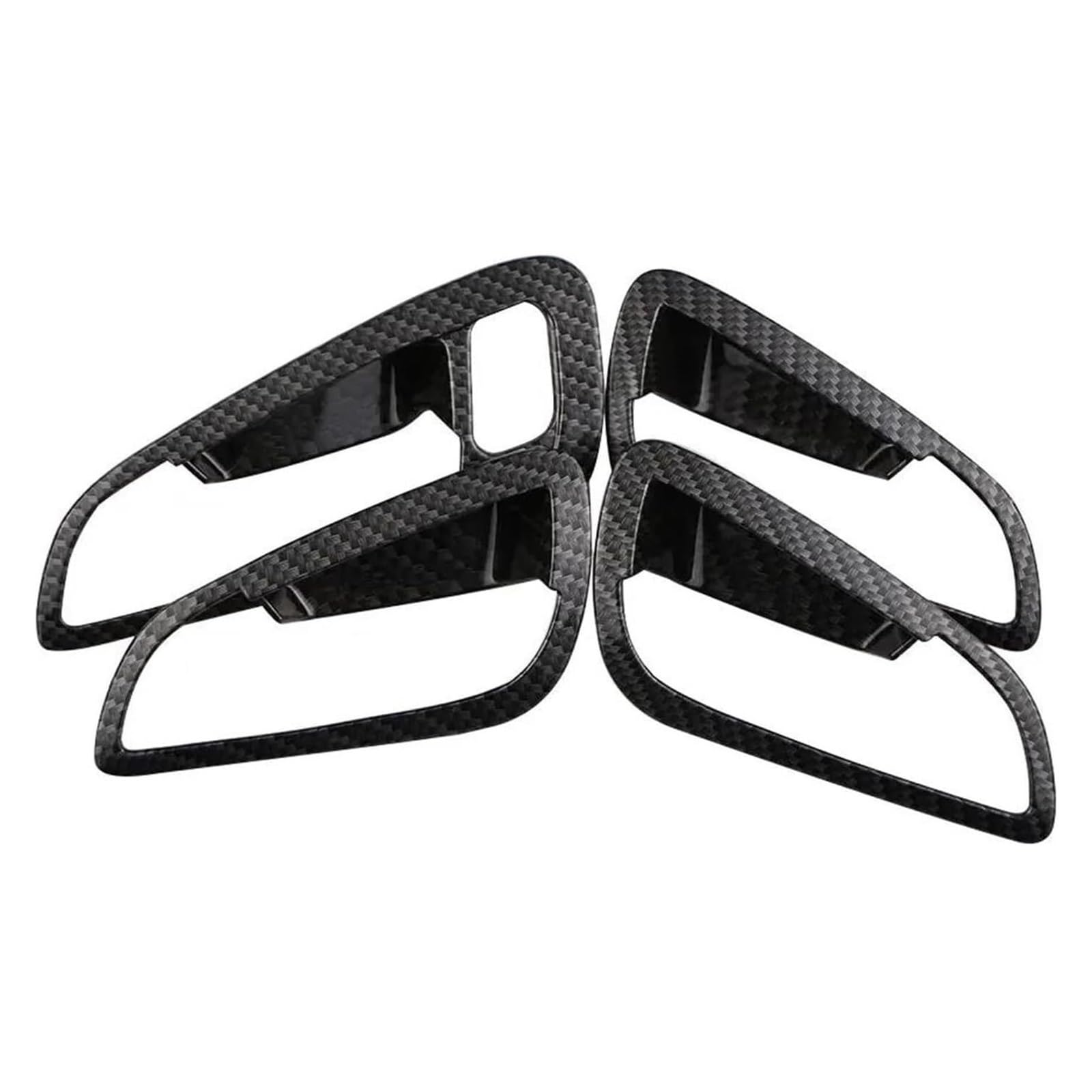 Zynther Black Inside Door Latch Handle Car Door Interior Handle Decoration Frame Trim Inner Doors Bowl Cover Stickers(Black)