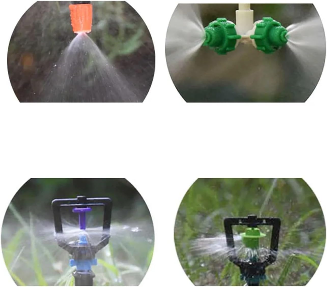 ガーデン用品温室360回転マイクロノズルガーデン散水スプリンクラードリップ灌漑ミストシステムハンギング加湿器スプレーノズル(1I2ス