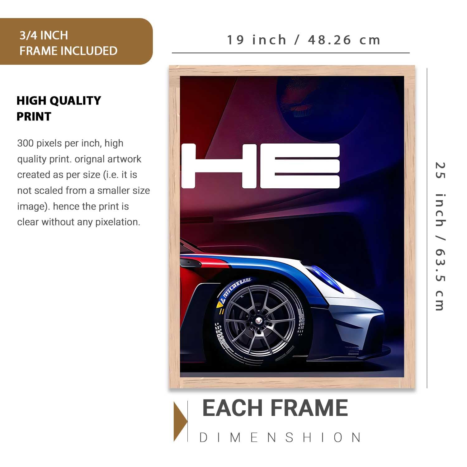 Porsche Car Posters - Set of 3 Framed Wall Art -2 Porsche Car Posters - Set of 3 Framed Wall Art -2
