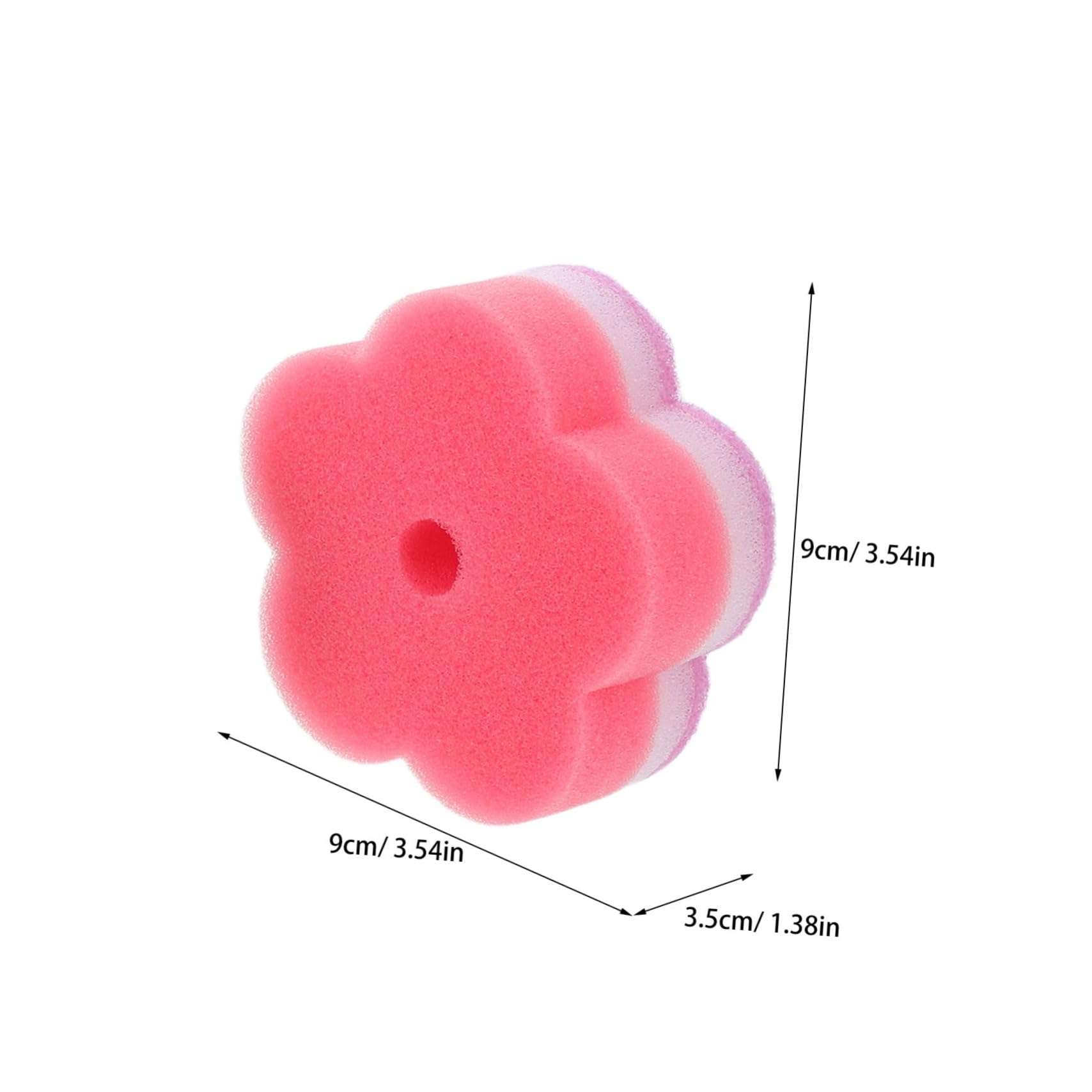 SHERCHPRY Scrub Sponge Set 5 Pcs Flower Shaped Dish Washing Sponges for Kitchen Grease Fighting Power