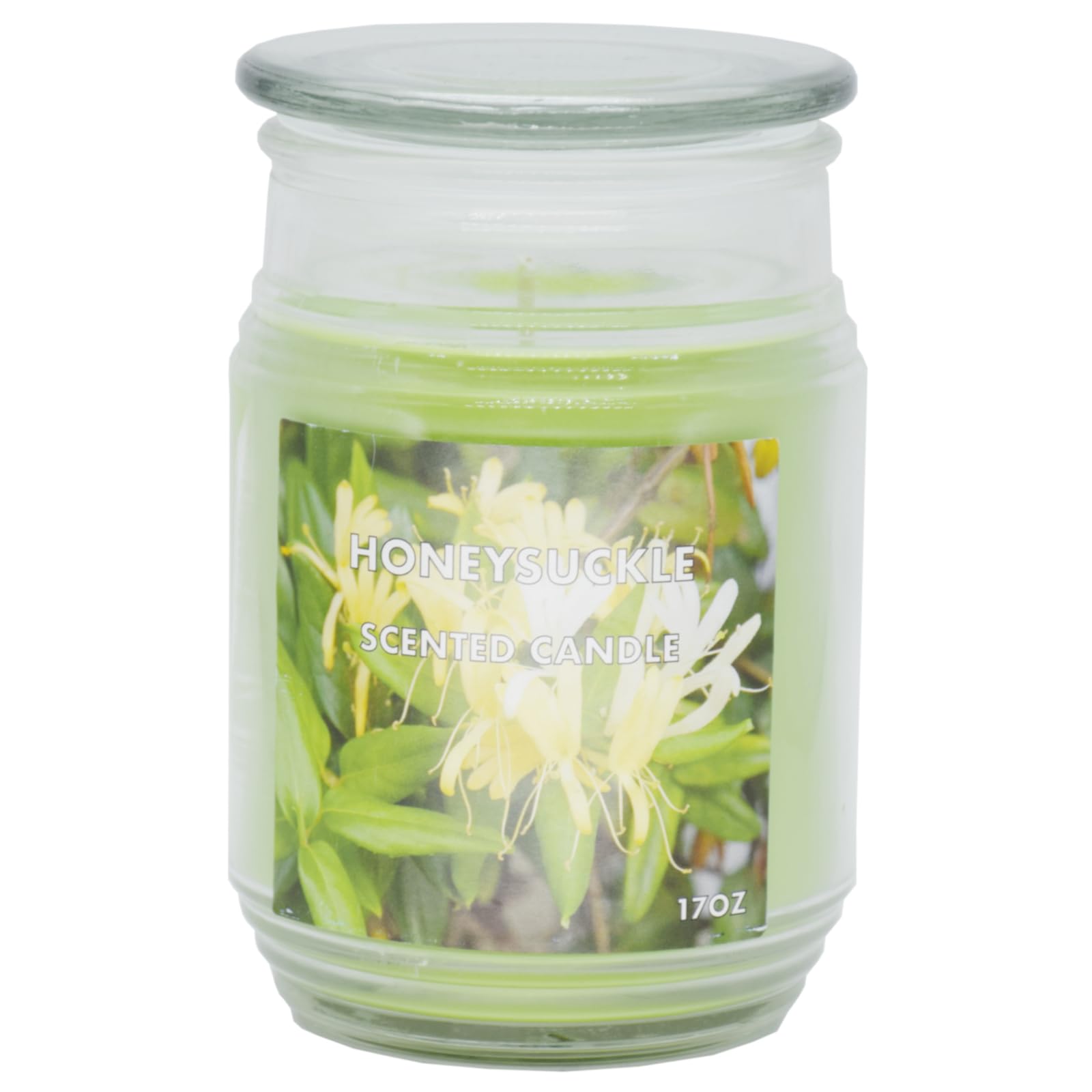 Scented Candle in Glass Jar 17oz - Iced Winterberries/Honeysuckle (Honeysuckle)