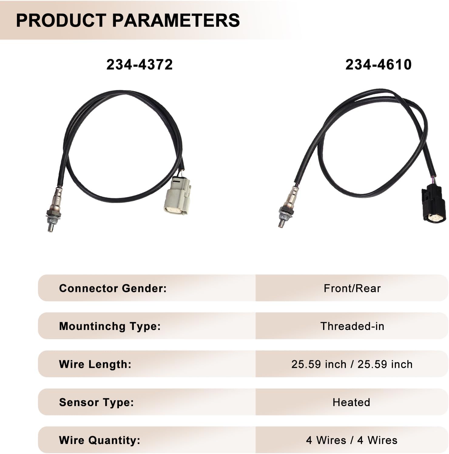 Oxygen O2 Sensor Upstream Downstream Fits for Road King Street Glide Electra Glide 2010-2016, Replace 27729-10, 2772910, 27809-10, 2780910 2Pcs