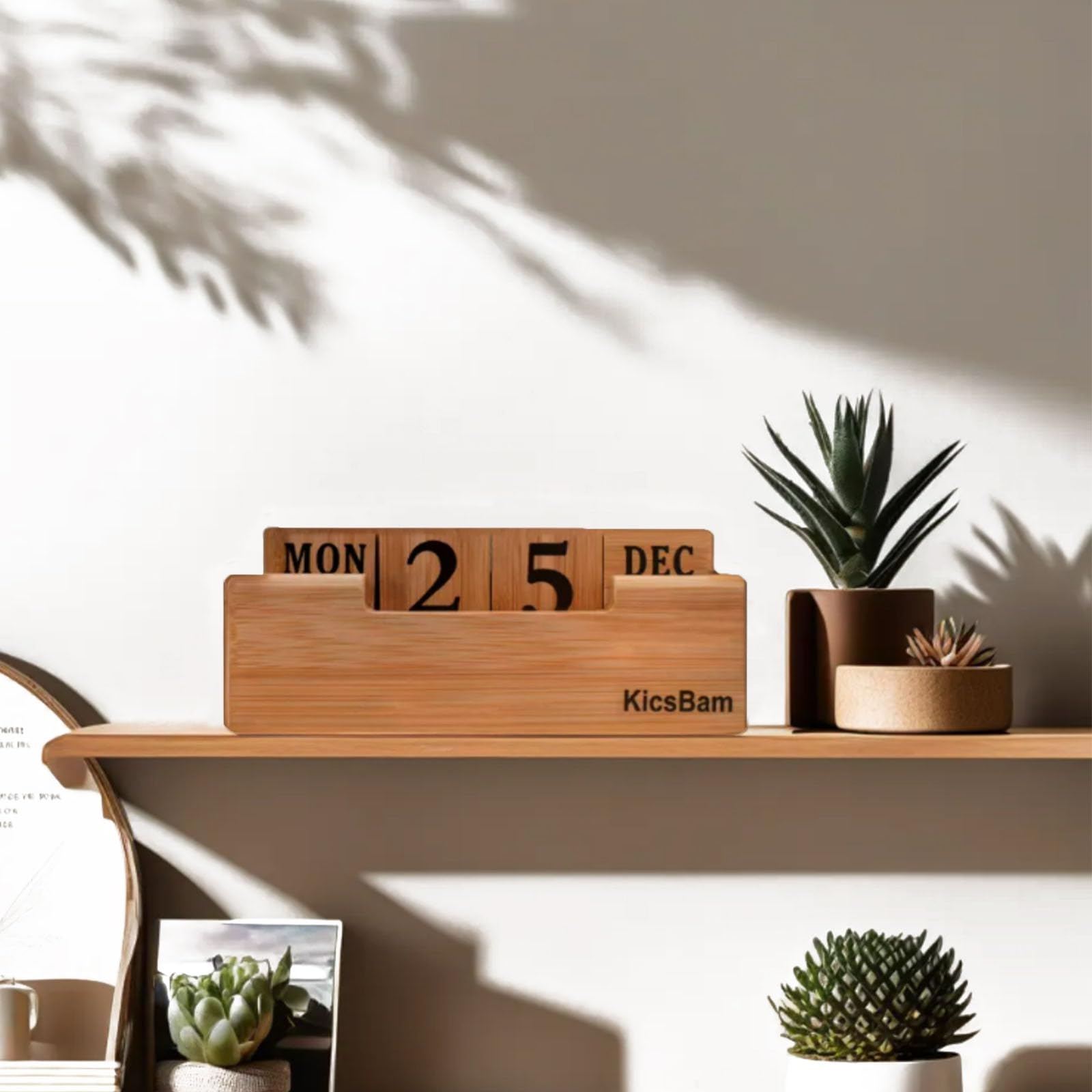 Kicsbam Ewiger Kalender, Bambus-Holzblock-Kalender, Tischkalender,  Dauerkalender, klassischer Bambus-Schreibtischkalender, Monat, Woche,  Datumsanzeige fr das tgliche Bro, Heimdekoration : Amazon.de: Brobedarf  & Schreibwaren