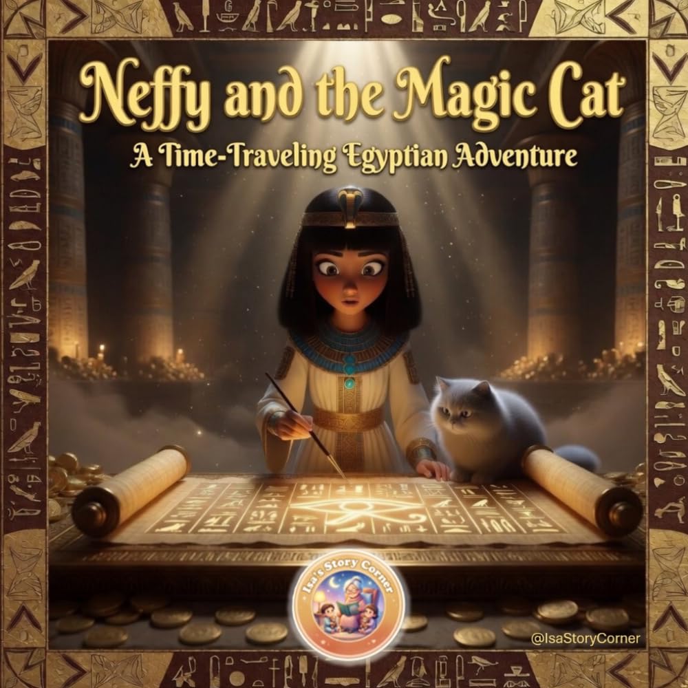 Neffy and the Magic Cat: A Time Traveling Egyptian Adventure - Story & Activities Book