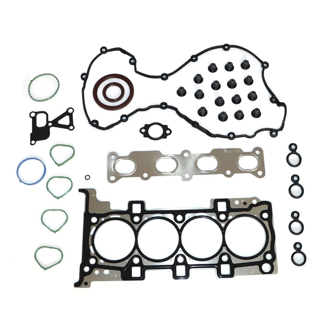 Motoforti Engine Gasket Set For Dodge Dart 2013-2016 (1.4L, 2.0L, 2.4L) – Includes Valve Cover, Intake/Exhaust Manifold Gaskets (Part No. HGS1170)