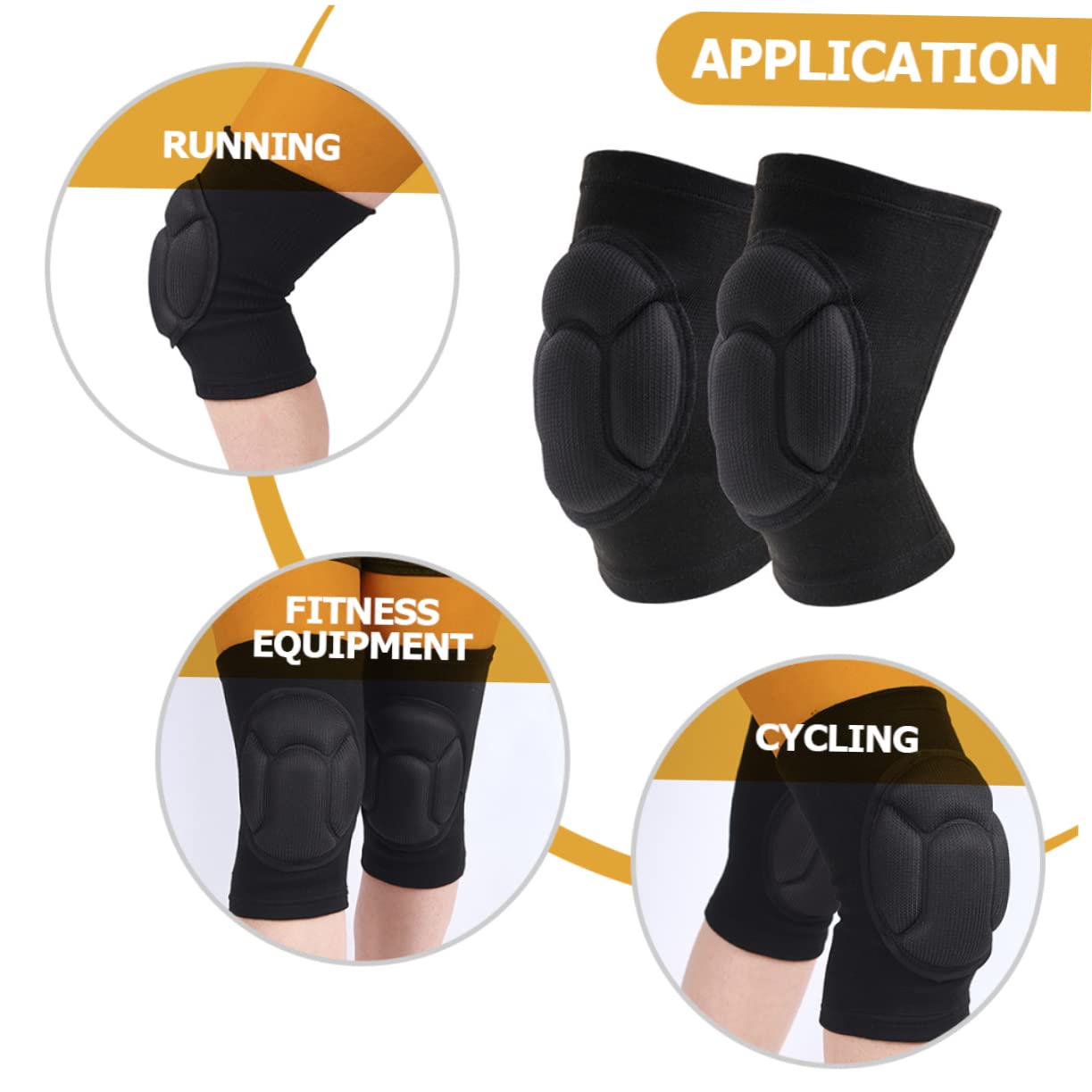 KICHOUSE 1 Pair Non-slip Dance Pads Brace Pads for Pain Relief Perfect for Roller Skating Adult Knee