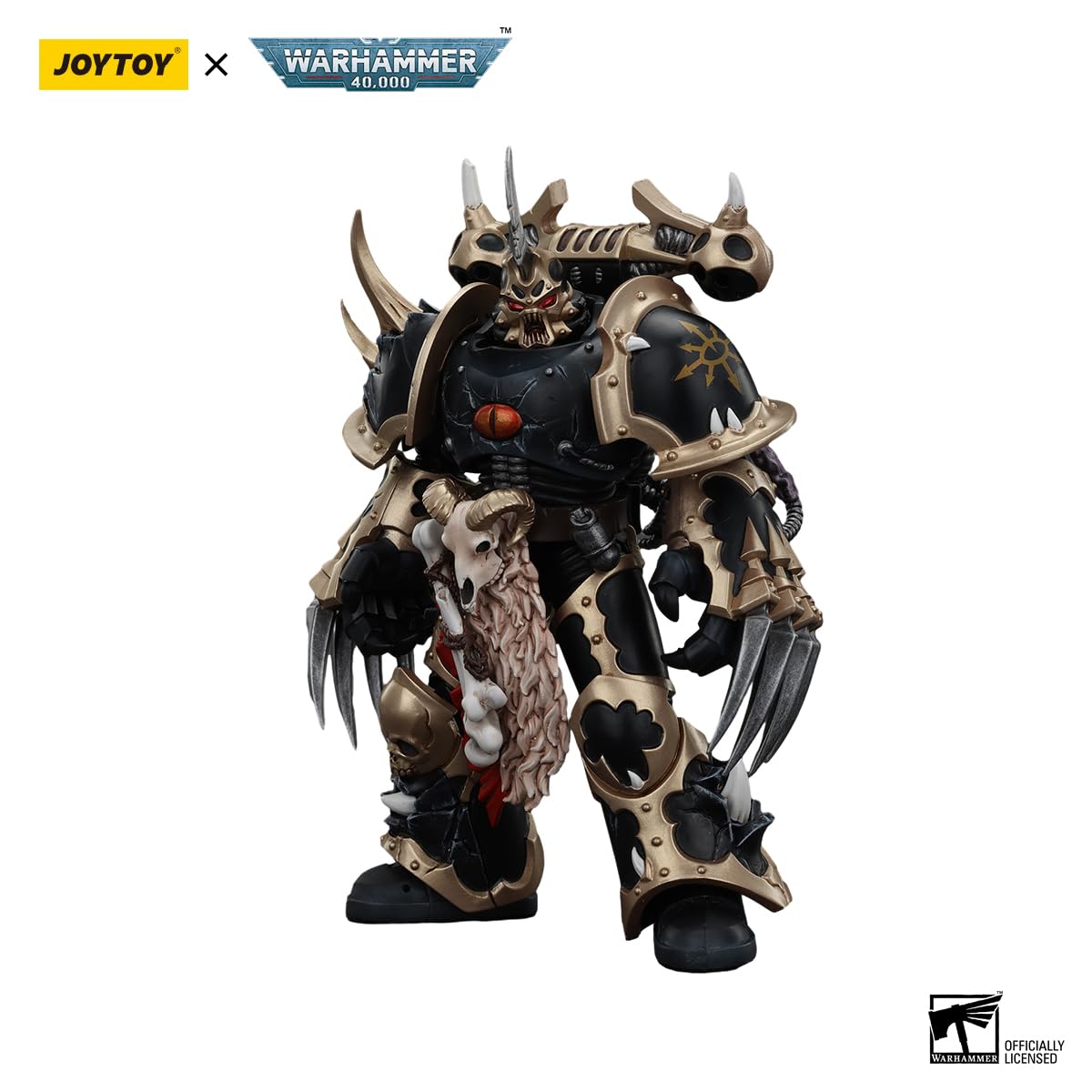 JoyToy Warhammer 40K: Chaos Space Marines Black Legion Chaos Lord Termin scala 1:18 Action Figure
