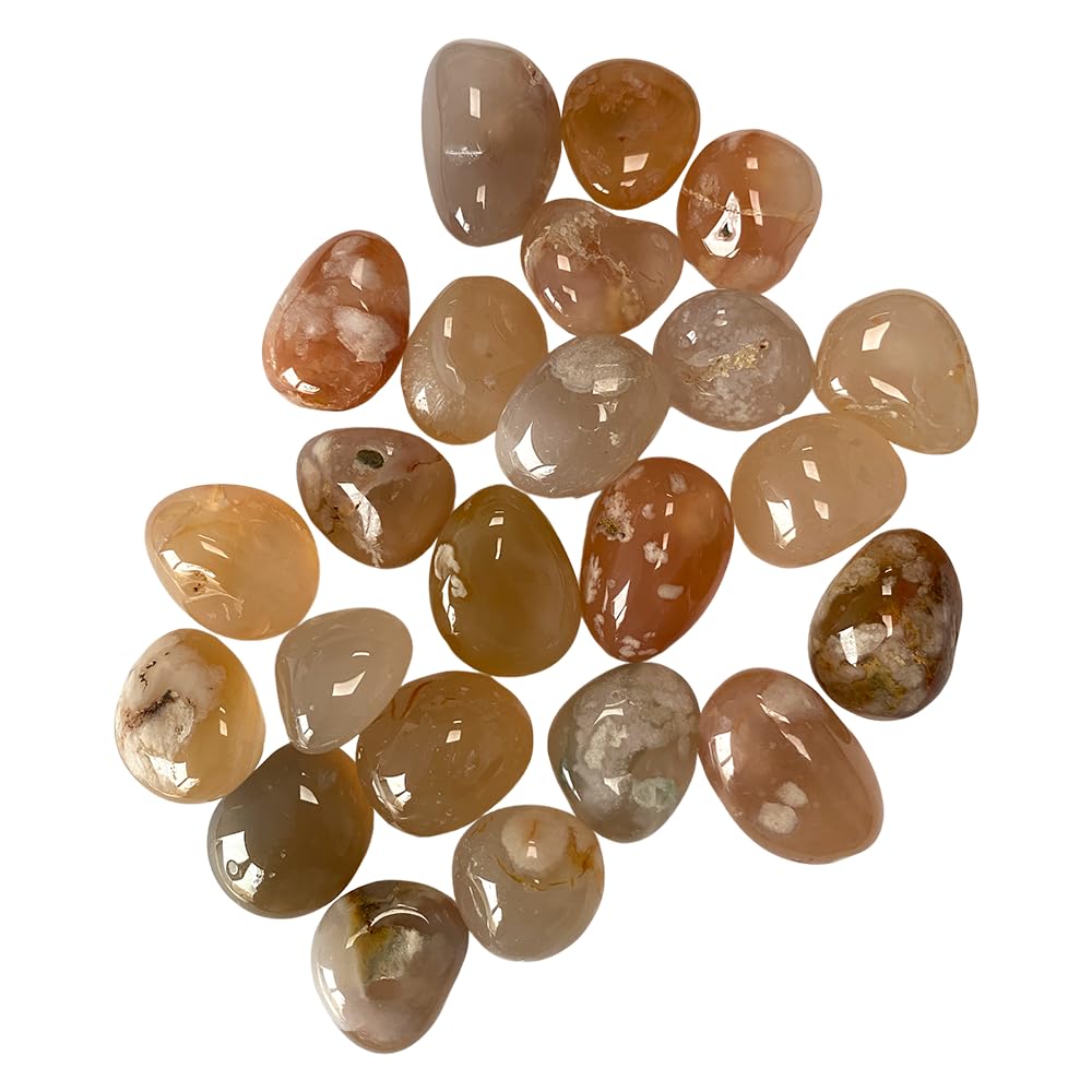 VIE Tumbled Crystals, 250g Pack, Flower Agate