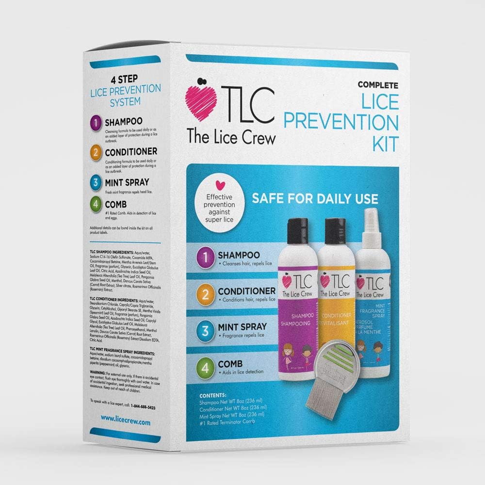The Lice Crew Head Lice Prevention Kit includes Cleansing