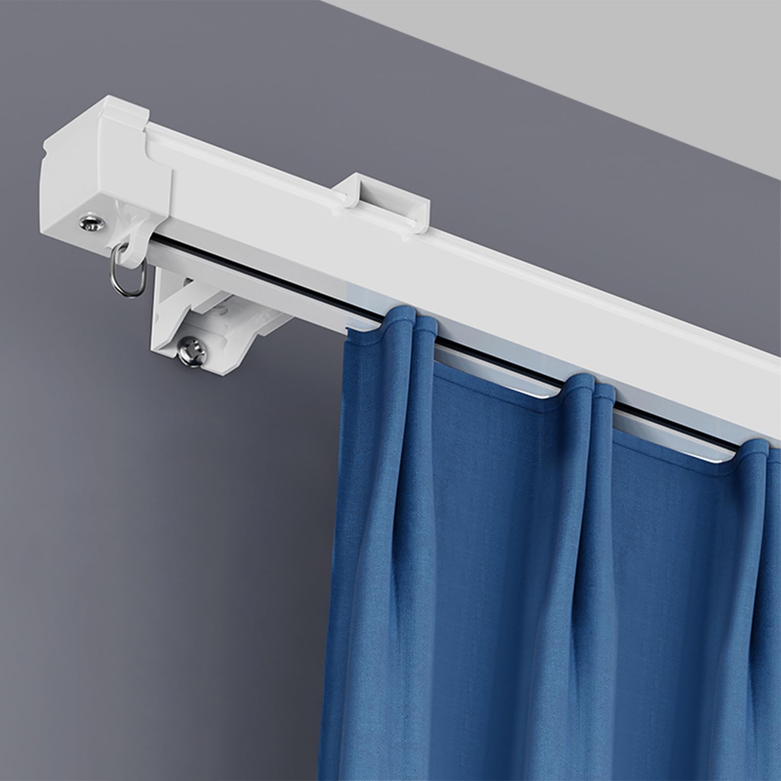 Rail de rideau pour séparateur de fenêtre et bureau, rail de plafond extensible