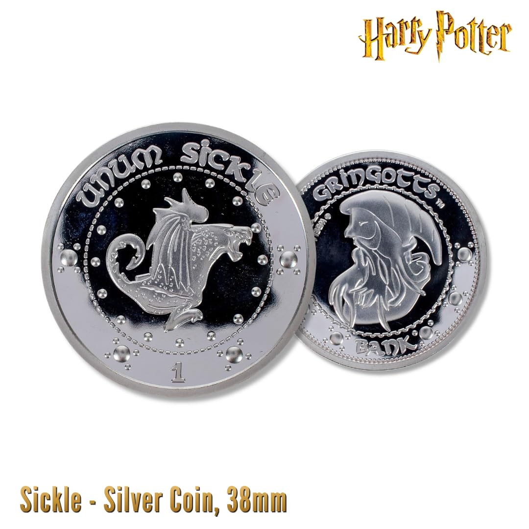 Harry Potter Replik-Münzen - Gringotts Zaubererbank 3er-Set - Sammlermünzen aus Metall - HP Fanartikel Sammlerstück - Geschenke für Damen Erwachsene Kinder Mädchen Jungen Fans