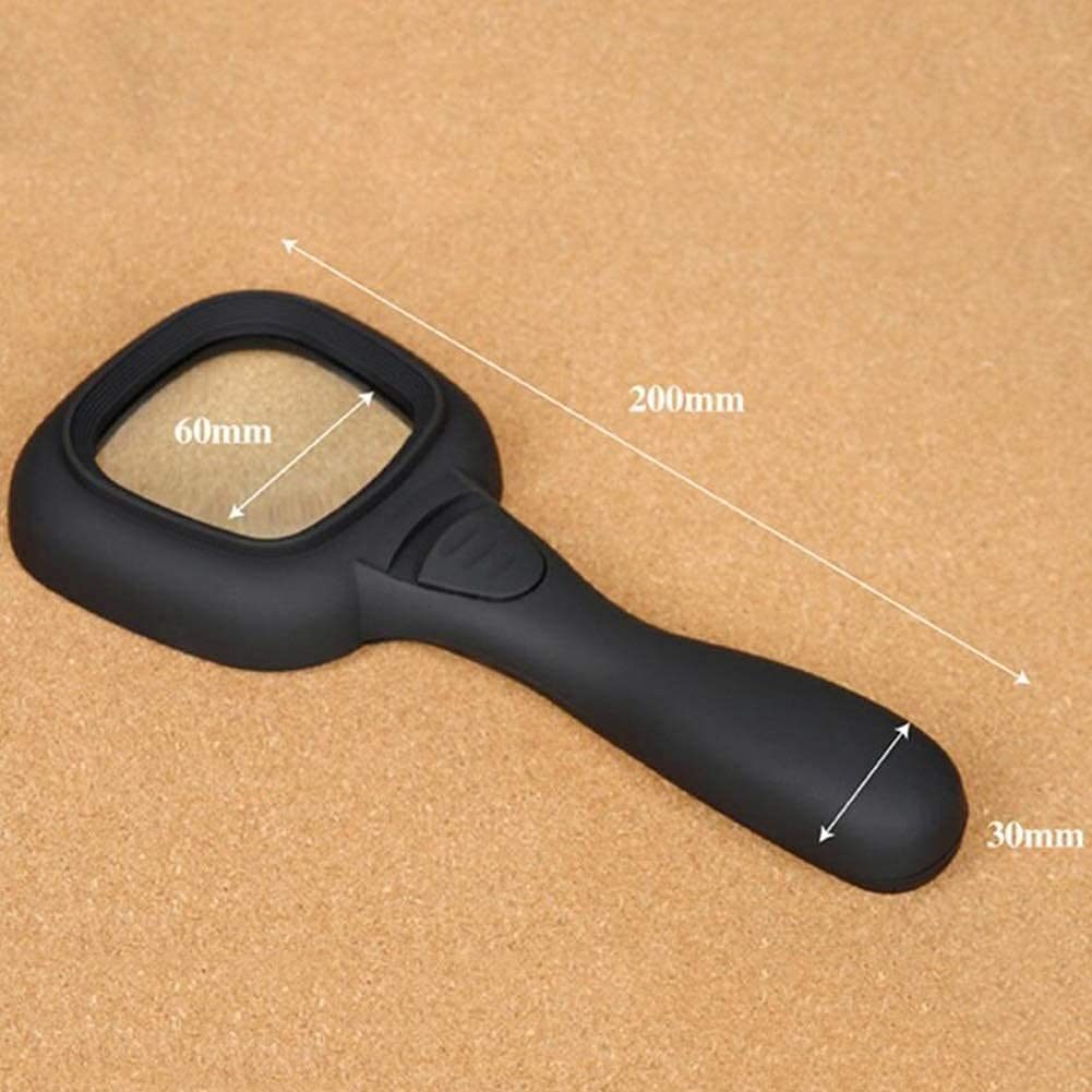 Lente d'Ingrandimento Grande Obiettivo Zoom 5X 10x Nuova Lente d'Ingrandimento Portatile Leggera da 80 mm, Lente per Leggere Hobby Giornali Mappe Monete Artigianato a Maglia