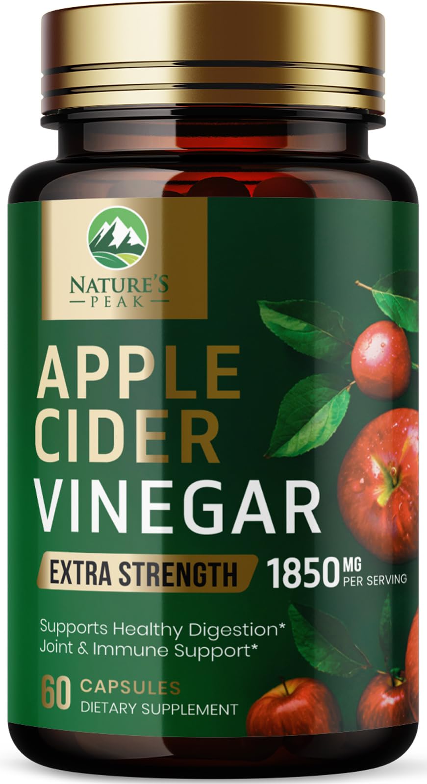 Apple Cider Vinegar 1877mg Per Serving - Vitamin D3, Zinc & Best ACV Supplement Pills Supporting Gut Health for Better Digestion & Immune System Support, Sourced from The Mother - 120 Capsules — Amazon image 9
