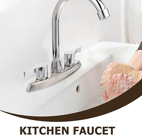 Miniatura 4 de Grifos de RV Grifo de agua de cocina para fregadero de cocina Grifo de bañera de lavandería Grifos de cocina para fregadero 3 agujeros caliente