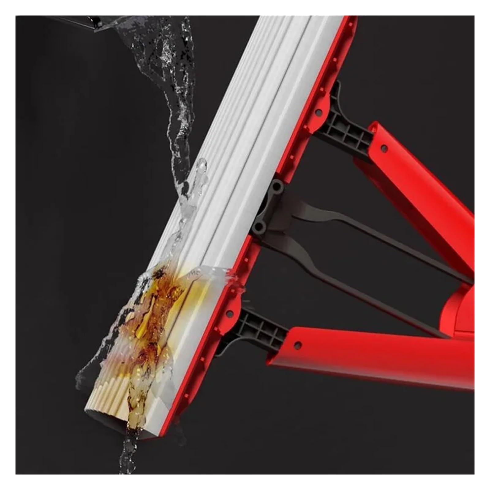 Squeeze Floor Mop Plegable for Selfies en casa(Red)