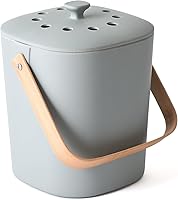 Vista 54 de Bamboozle Countertop Compost Bin Kitchen 1 Gallon Odorless Composting Bin with Filters Indoor Compost Bin with Lid Plant Based Kitchen