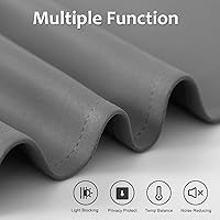 Vista 6 de WdFour Cortinas de puerta lateral para ventana de puerta, oscurecimiento de la habitación, cubierta de ventana de puerta de color sólido para puerta