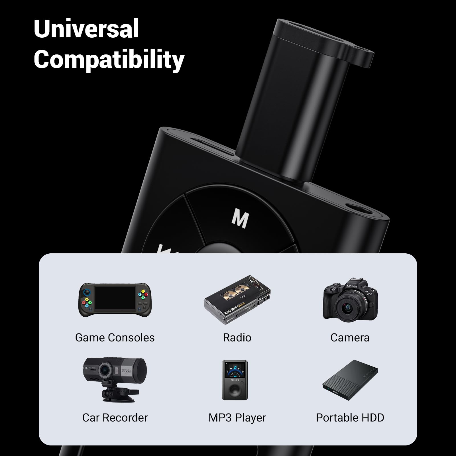 Confezione da 2 mini adattatori USB e 3 micro adattatori USB, connettore di ricarica e sincronizzazione dati per ricevitore GPS/fotocamera digitale/Dash Cam/lettore MP3, Galaxy S6 S7 S7 Edge, Kindle