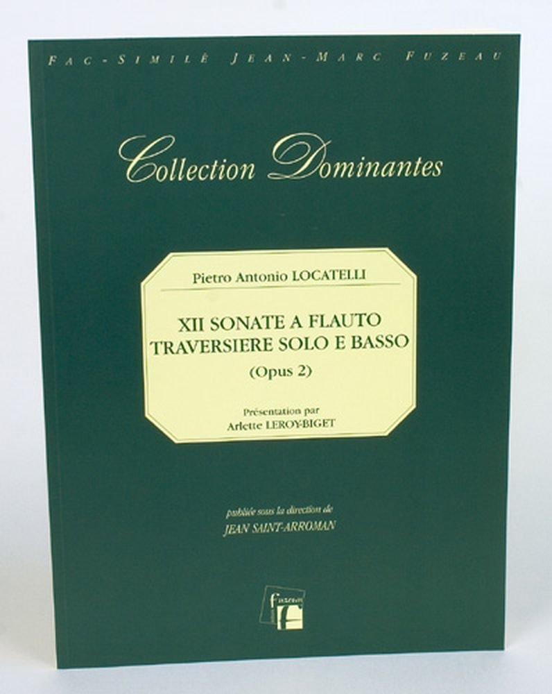 XII sonate a flauto traversiere solo e basso, Opera seconda