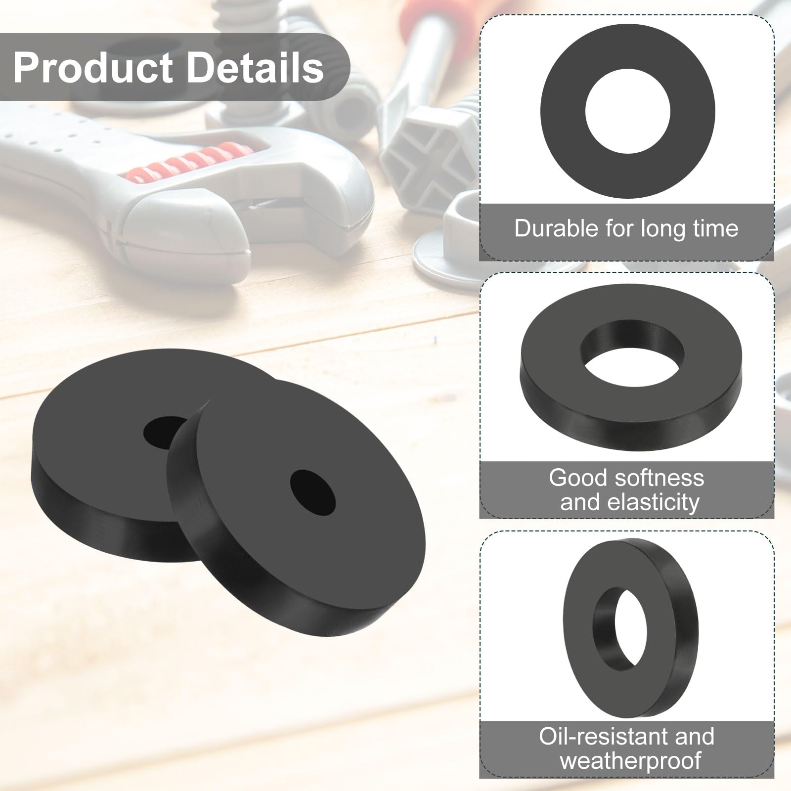 PATIKIL Multi Purpose Rubber Spacer - Image 3