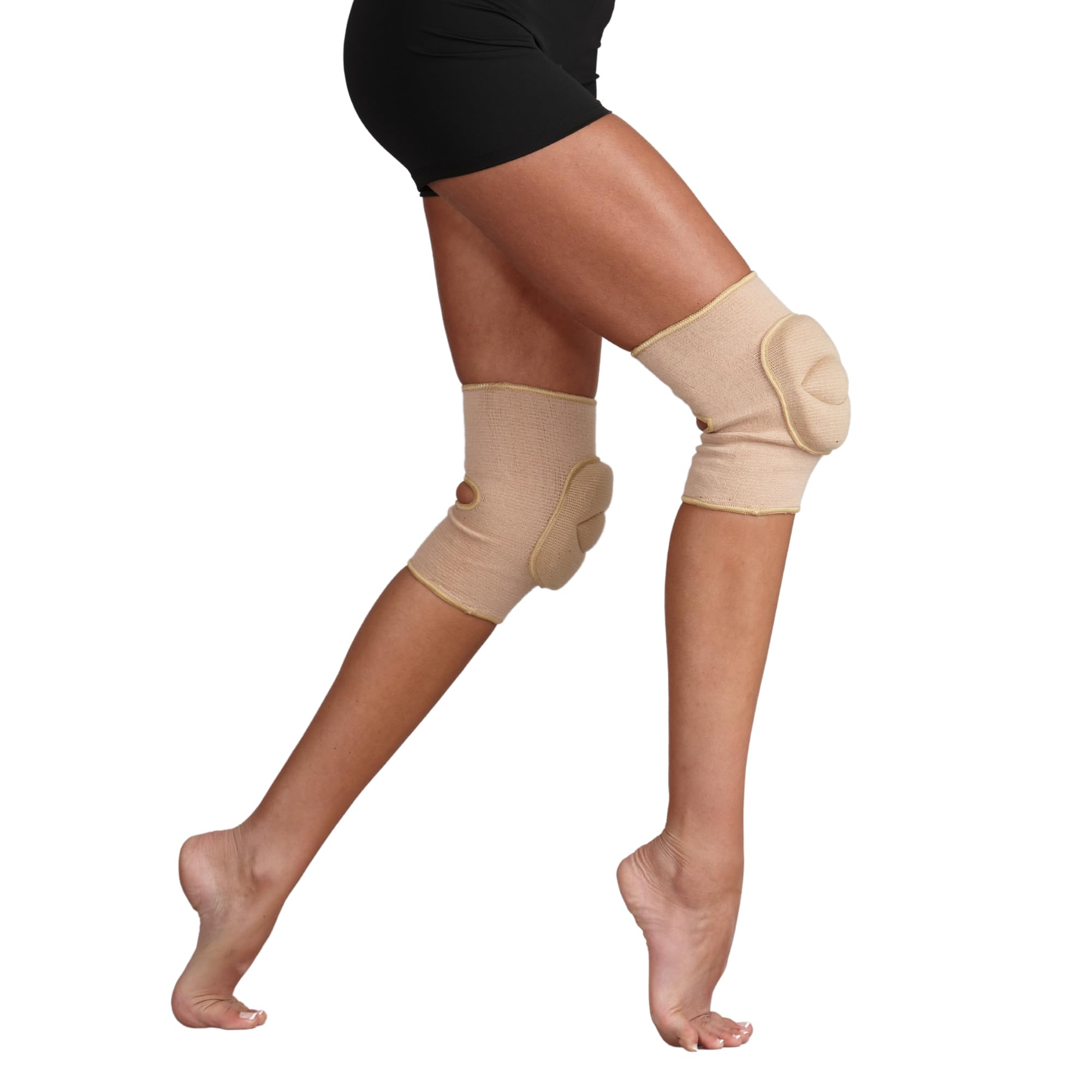 Silky Dance Knee Pads Knee Brace for Modern and Urban Dance Volleyball Sports - Nude - Medium