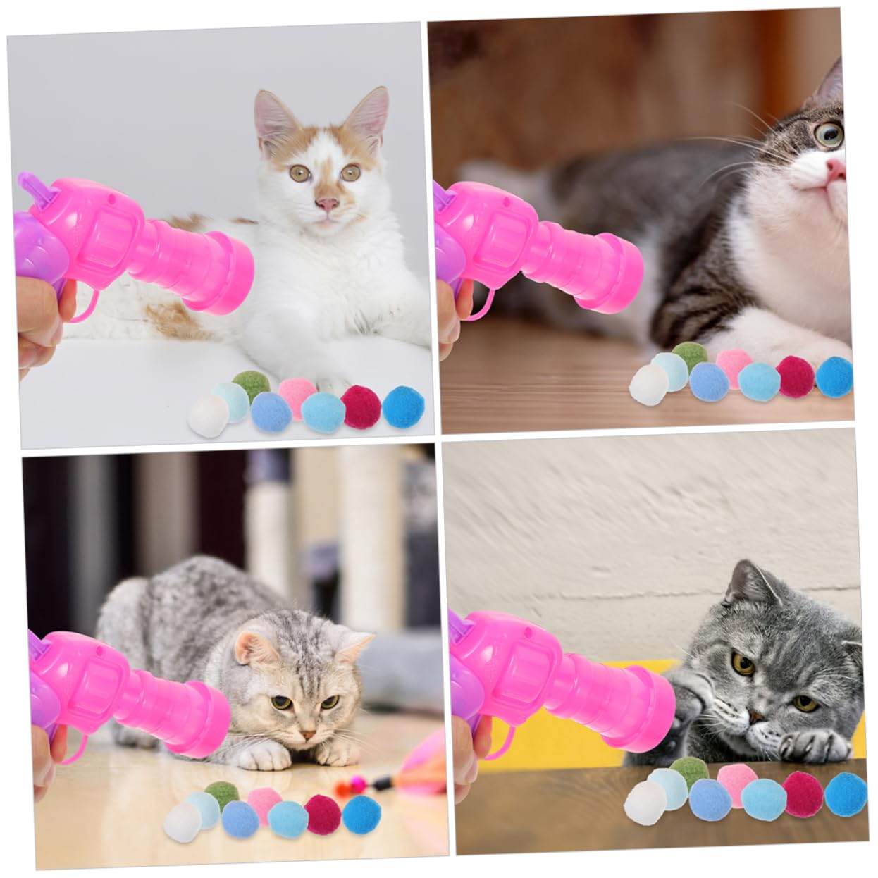 Toddmomy 1Set Interactive Launch Ball Cat Launcher Balls Engaging for Indoor Play Enhances Training and Communication with Your Pet