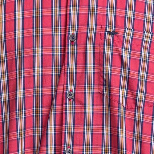 Image of Park Avenue Men's Pure Cotton Checks Pattern Slim Fit Cut Away Collar Full Sleeve Casual Shirt