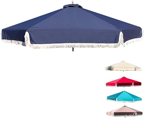 Miniatura 84 de Formosa Covers Toldo de repuesto para sombrilla de patio de 9 pies y 6 varillas – Lona superior – Protección UV 300D y tela resistente al agua – Dúo