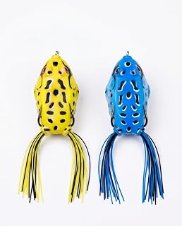 Isca Artificial Sapinho Frog Anti Enrosco Kit 2 Unidades para Pesca Esportiva de Superfície Tucunaré Traíra Robalo Peixes Predadores Isca de Sapo com Pernas Flexíveis