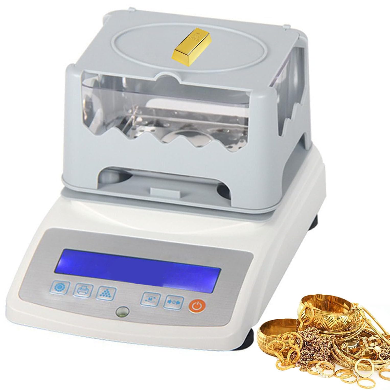 GmhXylophyte Electronic Precious Metal Density Meter Gold Purity Tester Density Analyzer For Gold And Silver, Compact Design, Small Footprint, Low Power Consumption Design 1200A