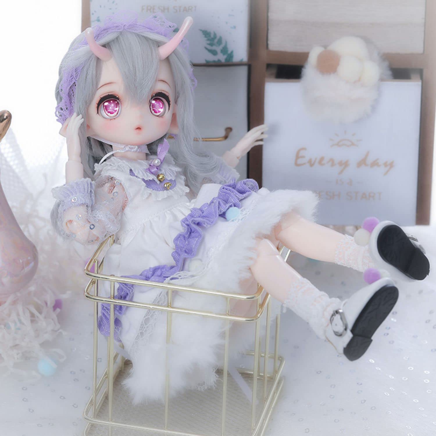 Amazon | Meeler BJDドール 化粧をしたヌード人形1/6 球体関節人形 女の子 27cm SD 樹脂球体関節人形手作かわいいエルフの  女の子プレゼント、女ドール1体+フェイスメイク+アイ | フィギュア・ドール 通販 HOUYIBO BJDドール ヌードメイク 1/6 球体関節人形  女の子 26cm ..., image size:1500x1500