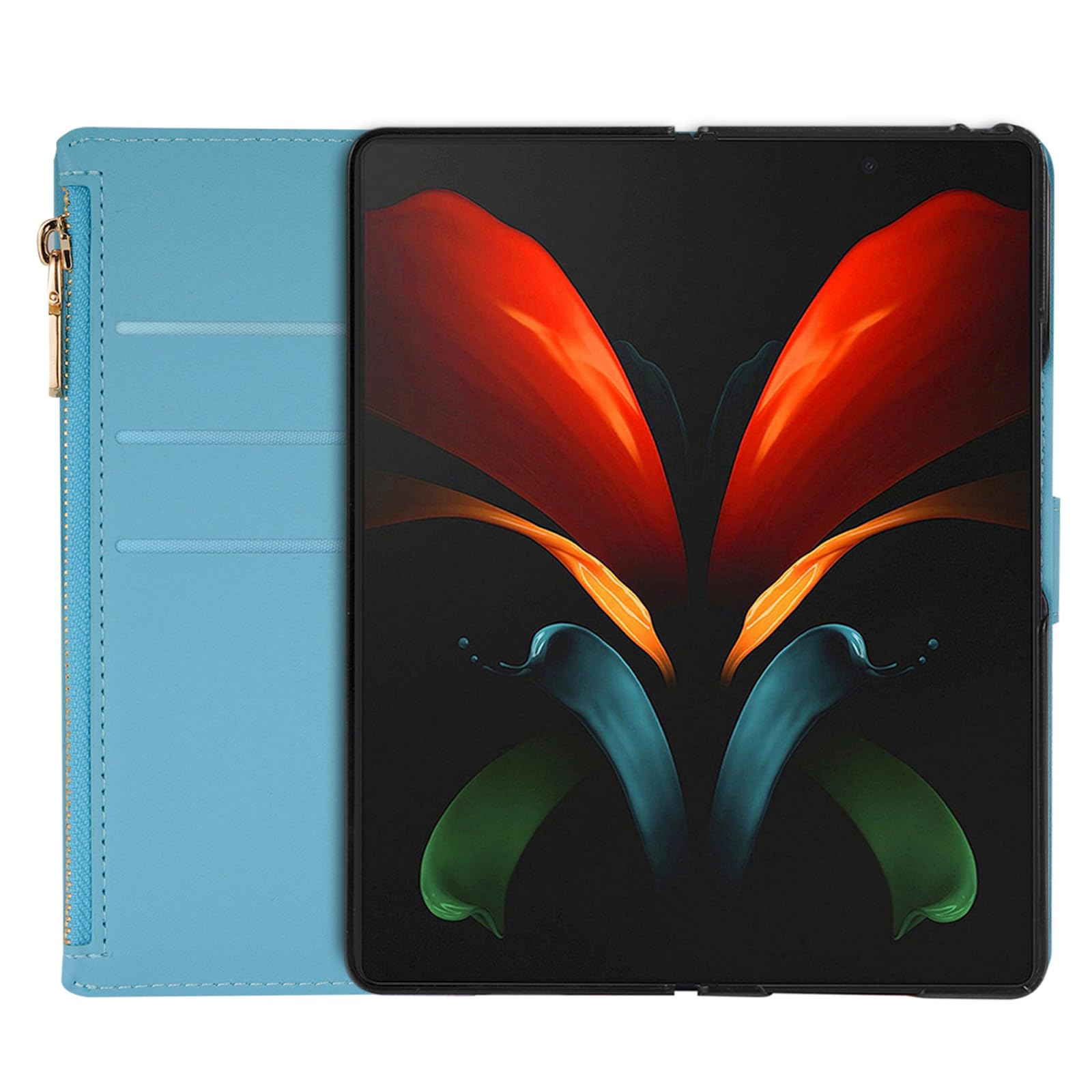 Custodia a portafoglio in pelle per Samsung Galaxy Z Fold 8 Ultra Nero