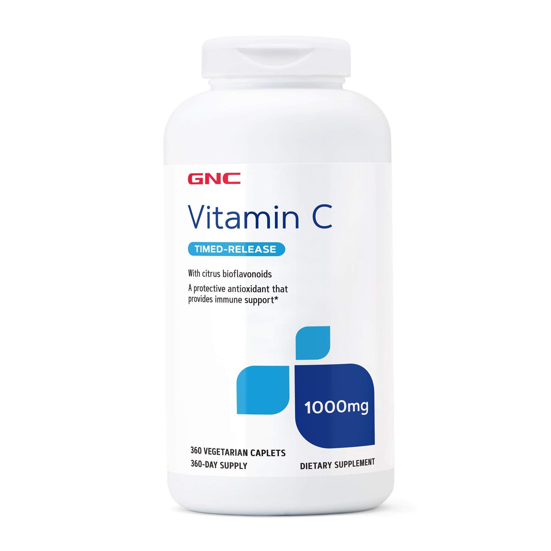 GNC Vitamin C Timed-Release 1000mg, Vegetarian & Dairy-Free, 360 Servings