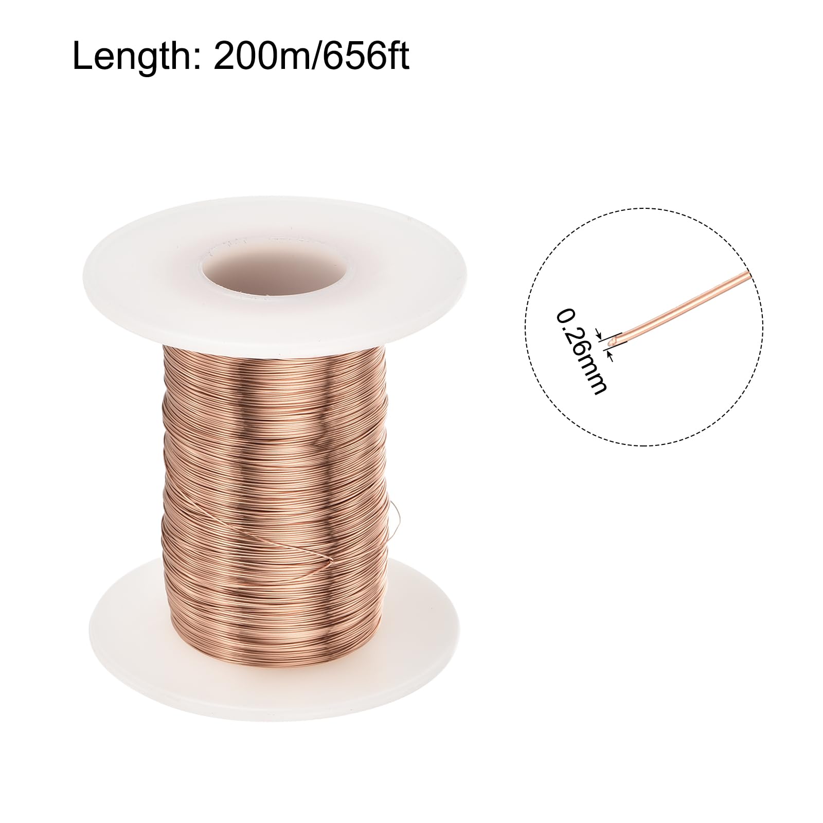 Sourcing Map Emaillierter Kupferdraht 1,0 Mm – 20 M Für Transformatoren, Spulen & Elektronik