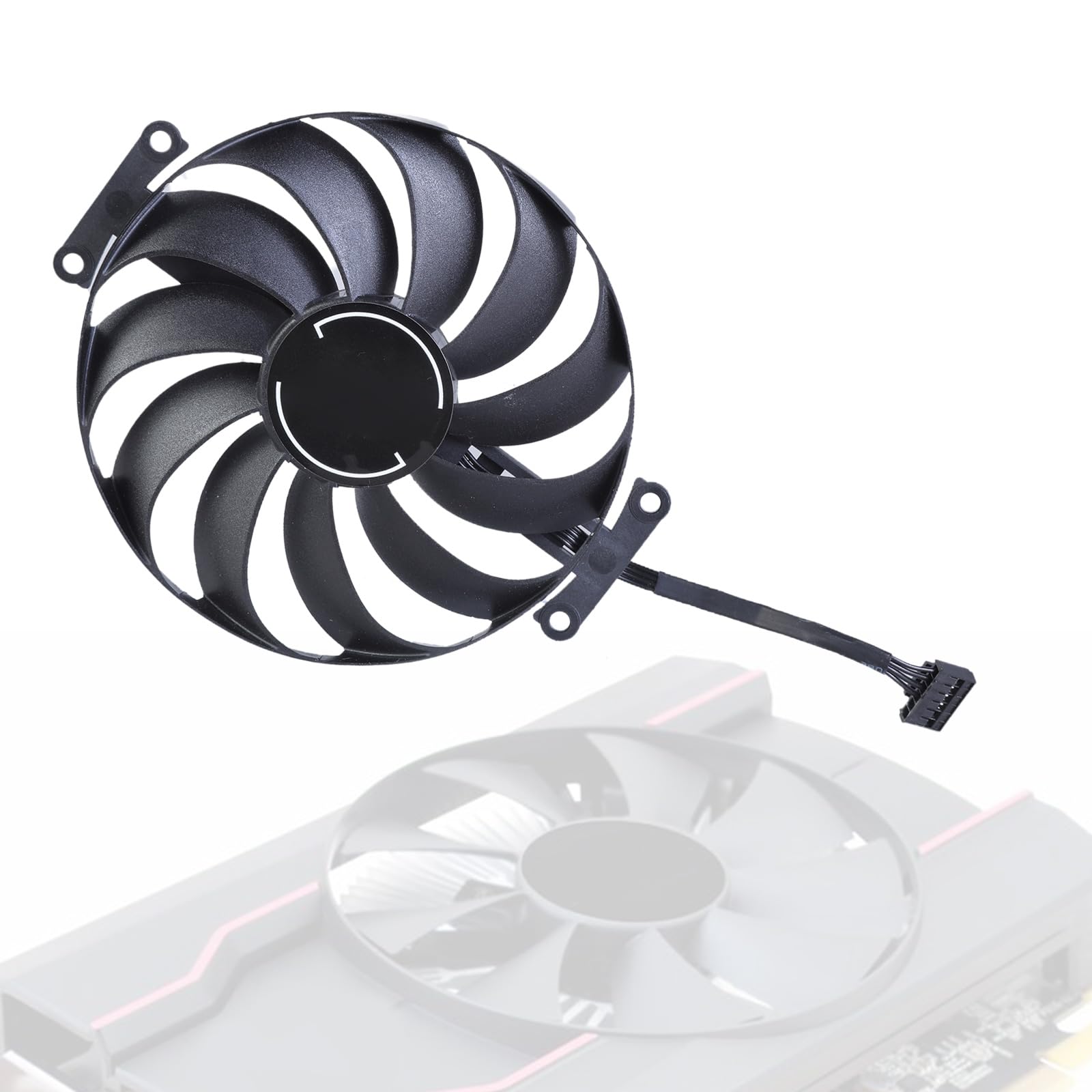 QIEIEI FDC10U12D9-C GPU Fan,95mm 6Pin FDC10U12D9-C DC12V 0.45A GPU Fan for GTX1650 PHGTX1650-O4GD6-P Graphics Card Cooling Fan