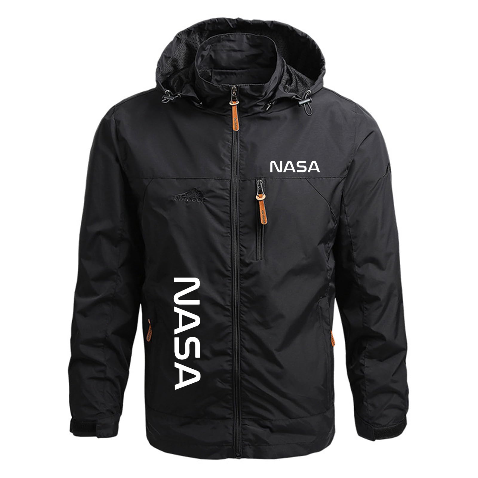 Męskie kurtki softshell bluzy z kapturem dla N.A.S.A płaszcz outdoorowy do biegania wiatrówka płaszcz przeciwdeszczowy lekka kurtka z kapturem topy
