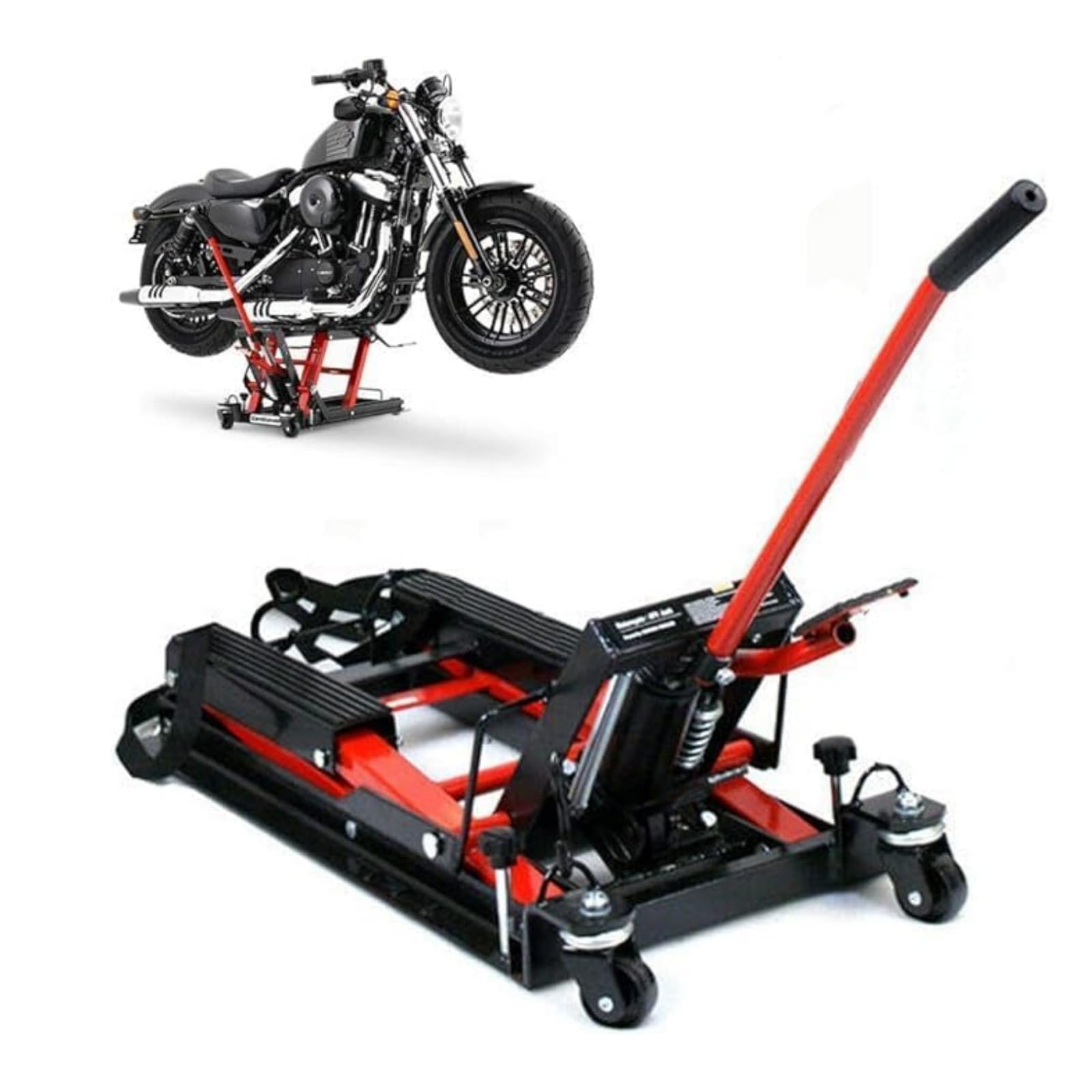 Sollevatore idraulico per moto 680 kg carico staffa regolabile 115-365 mm