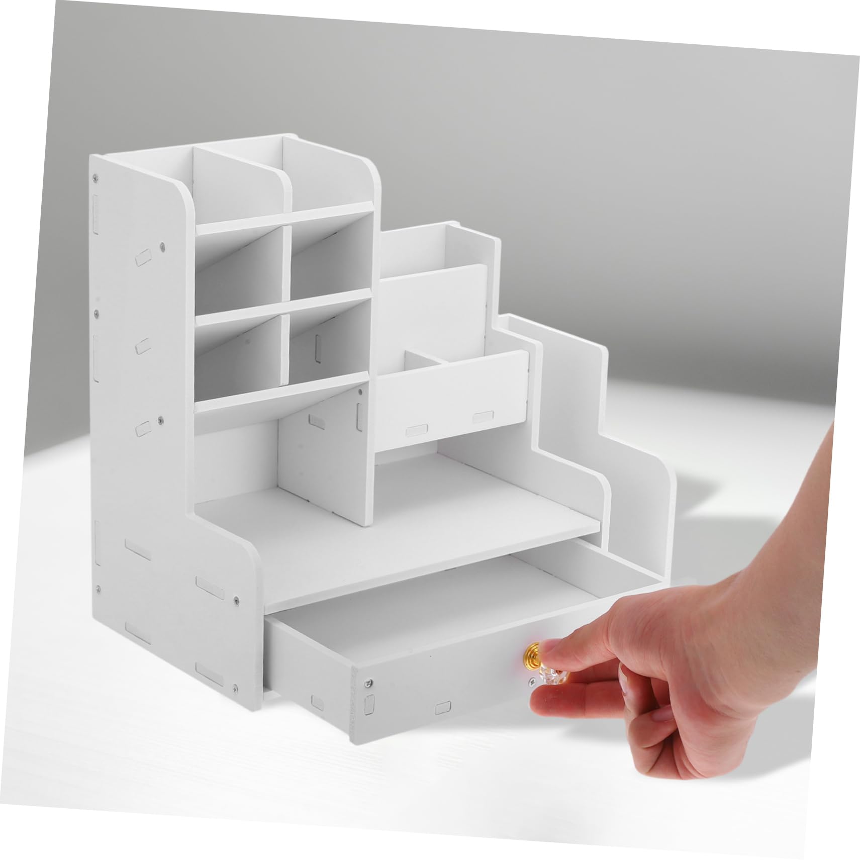HOMSFOU Portapenne Da Scrivania Design Inclinato Organizer Per Pennarelli e Cancelleria Ripiano Portaoggetti Per Realizzato Per Durata e Finitura Elegante